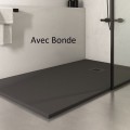 Receveur de Douche extra plat Rectangulaire - Solid surface Anthracite - Minéral | Rue du Bain