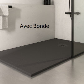 Rectangular extra plana ducha receptor - superficie sólida Antracita - Mineral