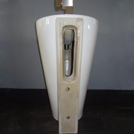 Totem de lavabo Ronda - Cerámica blanca - 53x81 cm - Estrella