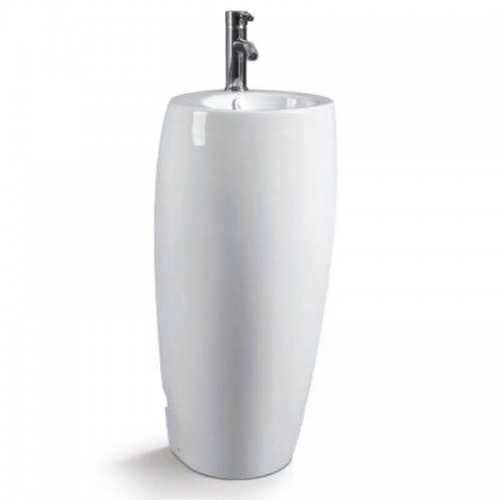 Wash Hand Totem Rund - Keramik Weiß - 39x85 cm - Ove