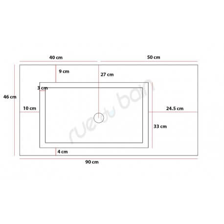 Lavabo suspension composite white Lignum