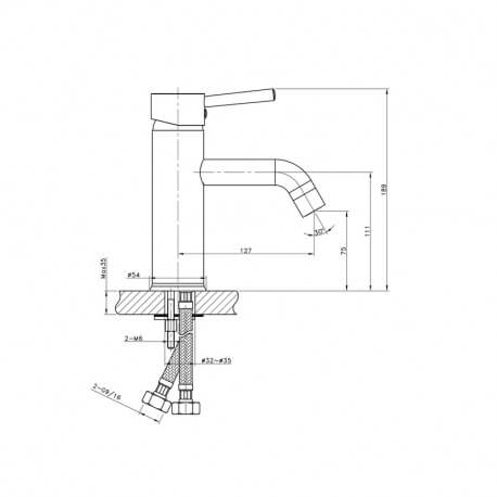 Washbo Design Tap - Chromé - Essenziale