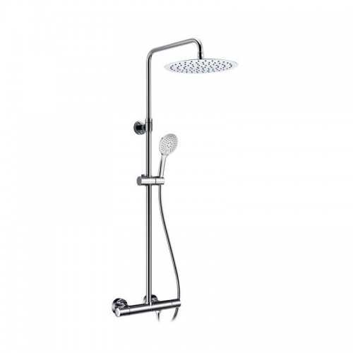 Round Thermostatic Shower Column - Chromé - Essential
