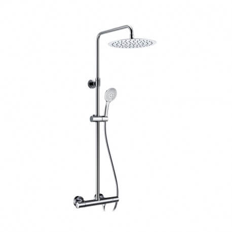 Round Thermostatic Shower Column - Chromé - Essential