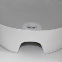 Round laying basin - shiny white ceramic - 44 cm - Lodge