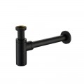 Siphon Washbo Design Totem Tubular Black - Chromed Brass