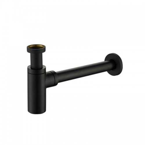 Siphon Washbo Design Totem Tubular Black - Chromed Brass
