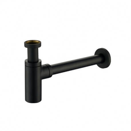 Siphon Washbo Design Totem Tubular Black - Chromed Brass