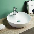 Bacino rotondo in ceramica opaco bianco - Lodge