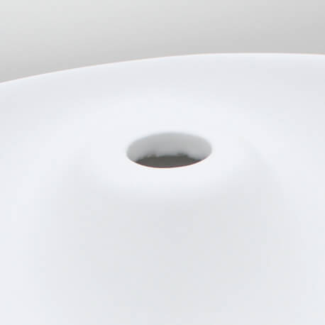 White matt ceramic round laying basin - Lodge