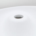 White matt ceramic round laying basin - Lodge