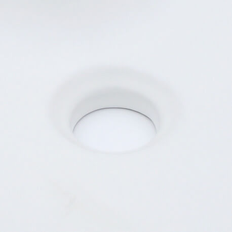 White matt ceramic round laying basin - Lodge
