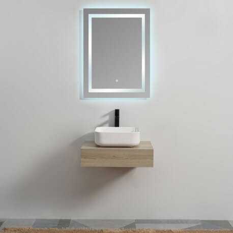 Piano sous vasque - Legno colorato - 60x50 cm - Tendenza