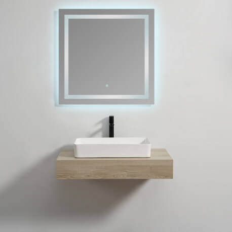 Piano sous vasque - Plaqué color Bois - 90x50 cm - Tendenze