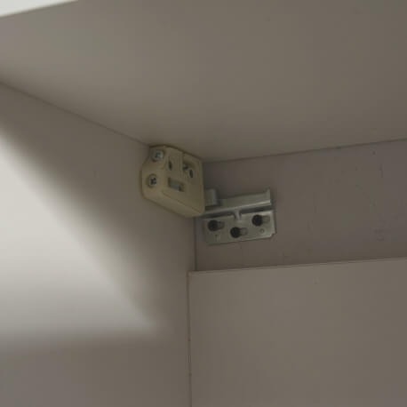 Colonna del bagno 2 porte - Bianco e rovere grigio - 160x35x30 cm - Scandinavia