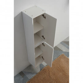 Colonna del bagno 2 Porte - Bianco - 160x35x30 cm - Città 2