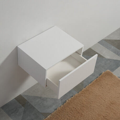 Meuble de Rangement 1 Tiroir - Blanc - 60x50 cm - City