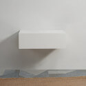 Meuble de Rangement 1 Tiroir - Blanc - 90x50 cm - Façade MDF 19 mm - City | Rue du Bain