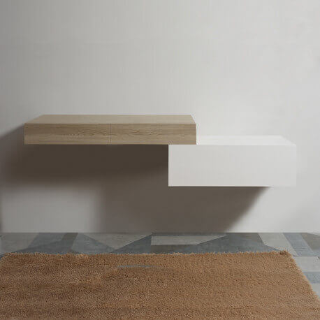 Piano sous vasque - Legno colorato - 60x50 cm - Tendenza