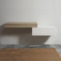 Plan sous vasque - Plaqué couleur Bois - 60x50 cm - Tendance | Rue du Bain