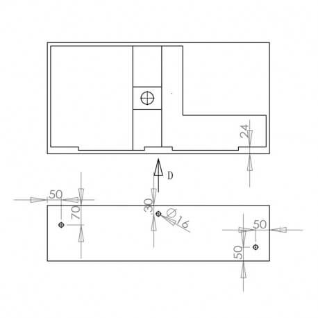 Lavabo Suspended Rectangular - Composite White Mat - 80x40 cm - Composite