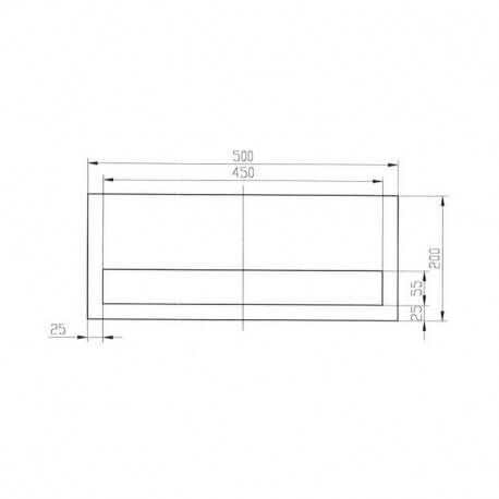 Handwasher with towel holder - Composite White Mat - 50x30 cm - Wishlist