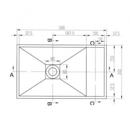 Lavamani con porta asciugamani - Mat bianco composito - 50x30 cm - Wishlist