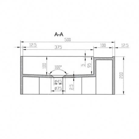 Lavamani con porta asciugamani - Mat bianco composito - 50x30 cm - Wishlist