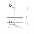 Washbasin Suspended Design - Solid Surface White Mat - 70x55 cm - Slide