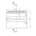 Washbasin Suspended Design - Solid Surface White Mat - 60x38 cm- Elegance
