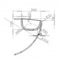 Washbasin Suspended Design - Solid Surface White Mat - 60x38 cm- Elegance