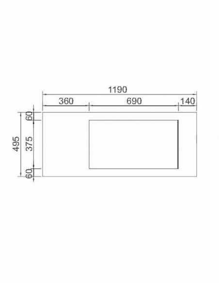 Lavabo Sugerido mate blanco compuesto - Feel