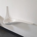 Großes Design-Wandwaschbecken - Solid Surface Mattweiß - 120x40 cm - Virgule