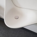 Großes Design-Wandwaschbecken - Solid Surface Mattweiß - 120x40 cm - Virgule