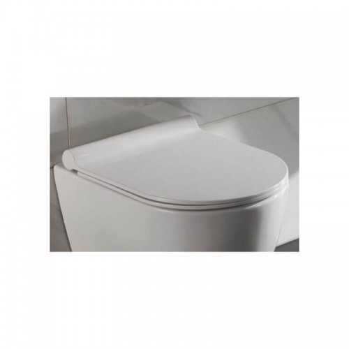 Abattant pour WC Design Suspendu Blanc en duroplastic - Cort
