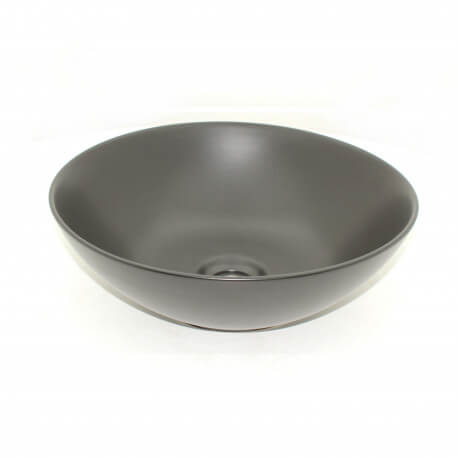 Vasque à Poser Ronde - Céramique Noir Mat - 41 cm - Casual