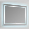 Miroir Rectangle lumineux salle de bain - Rétro-éclairage LED - 120x80 cm - Connec't 120 | Rue du Bain