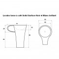 Washbasin Totem Tazza da caffè - Solid surface Nero lucido - 70x85 cm - Cup