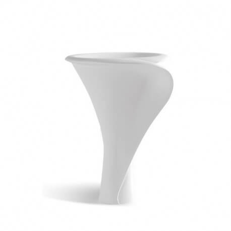 Lavabo Totem Ovale - Solid surface blanc mat - 67x90 cm - Arum | Rue du Bain