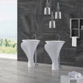 Washbasin Totem Ovale - Solido opaco bianco - 67x90 cm - Arum