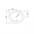 Washbasin Totem Oval - Solid matt white surface - 67x90 cm - Arum
