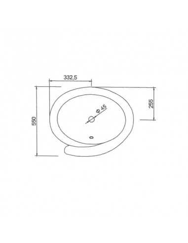 Washbasin Totem Oval - Solid matt weiße Oberfläche - 67x90 cm - Arum