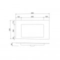 Washbasin Suspended Rectangular - Solid surface White Mat - 90x50 cm - Singles