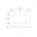 Lavabo Suspendu Rectangulaire - Solid surface Blanc Mat - 90x50 cm - Single | Rue du Bain