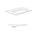 Lavabo Suspendu Rectangulaire - Solid surface Blanc Mat - 90x50 cm - Single | Rue du Bain