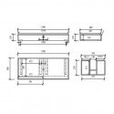 Pack Piano sotto bacino 120 cm Trend + Cabinet 1 Cassetto 60 cm Trend