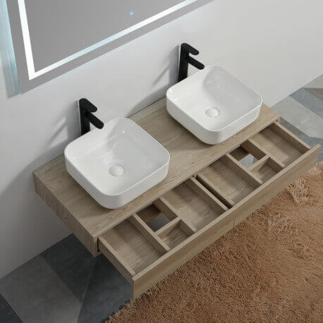Paket Plan unter Becken 120 cm Trend + Schrank 1 Schublade 30 cm Stadt