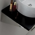 Equino par de lavabo de fijación - 33 x 8 cm - Acero inoxidable cepillado