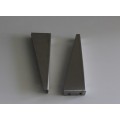 Coppia Equine del lavandino di fissaggio - 33 x 8 cm - Acciaio inossidabile spazzolato