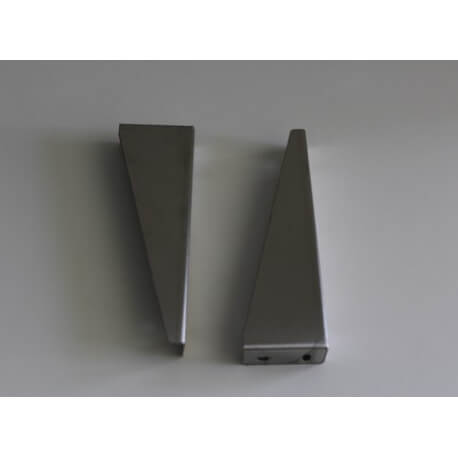 Equino par de lavabo de fijación - 33 x 8 cm - Acero inoxidable cepillado